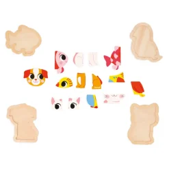 Janod 4 Puzzles Evolutivi - Animali Domestici