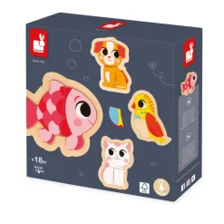 Janod 4 Puzzles Evolutivi - Animali Domestici