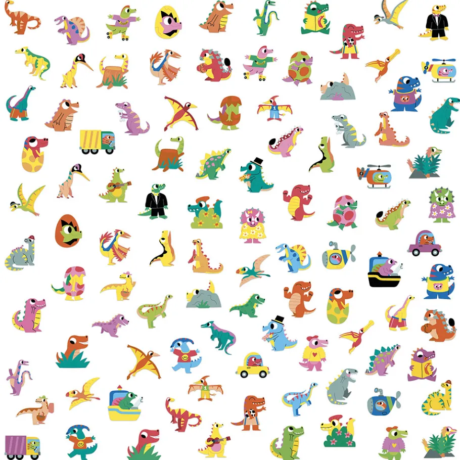 Janod Adesivi dei dinosauri x100