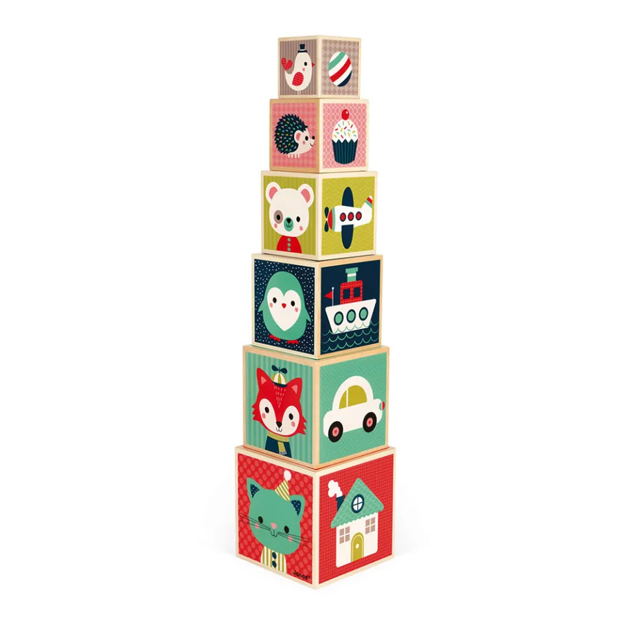Janod Baby Forest Piramide 6 Cubi (legno)