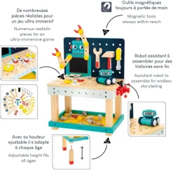 Janod Banco da lavoro robot grande Brico'Kids