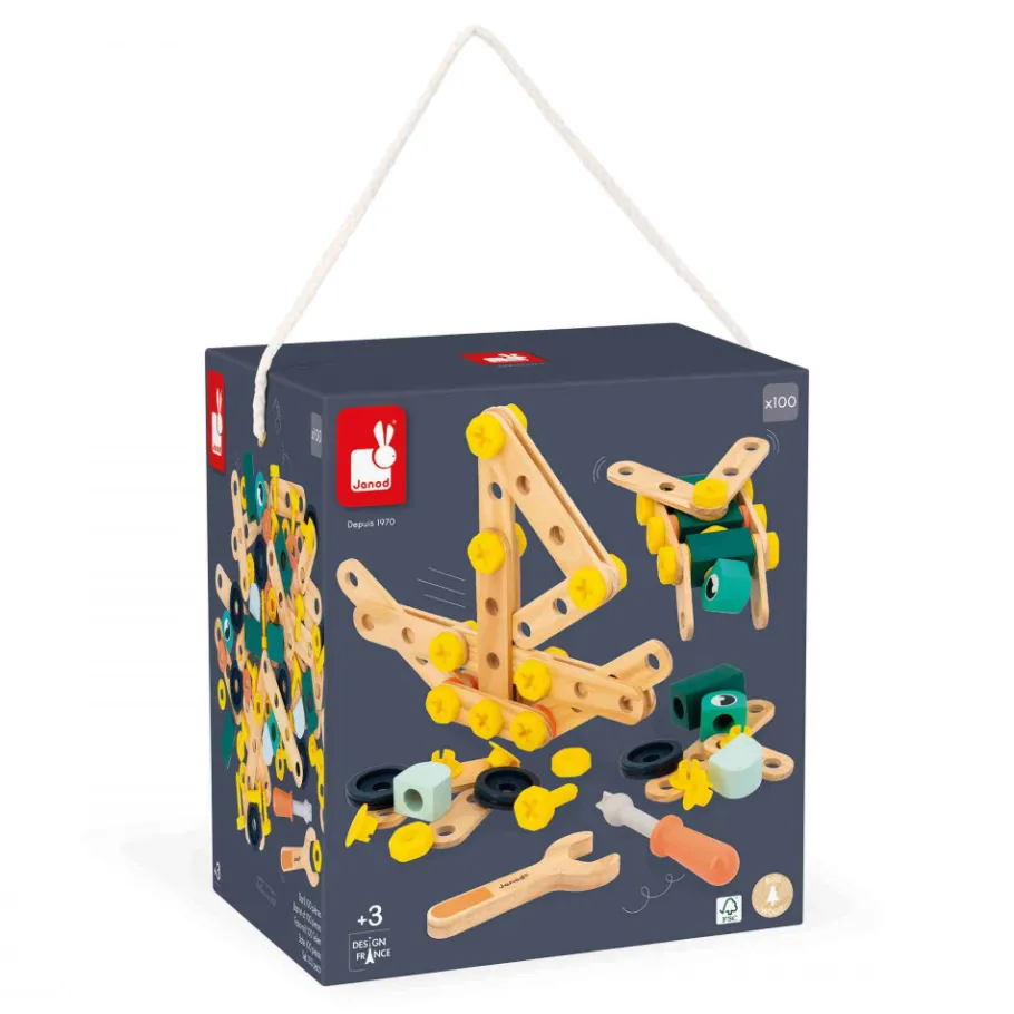 Janod Barile Brico'Kids 100 pezzi (legno)
