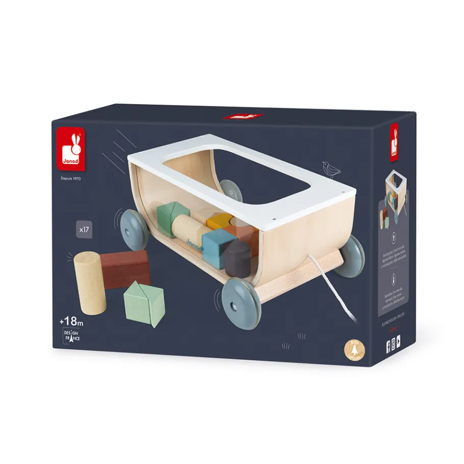 Janod Carrellino Con Cubi Sweet Cocoon