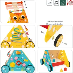 Janod Carrello multiattività Gatto (legno)