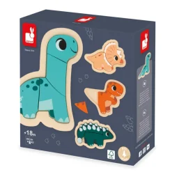 Janod Dino - 4 Puzzle Evolutivi Dino