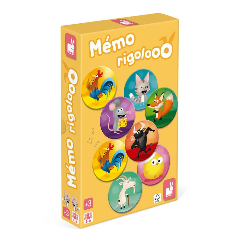Janod Gioco di Memoria Memo Rigolooo