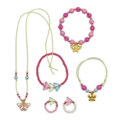 Janod Kit creativo - 6 graziosi gioielli a forma di farfalla Magic Fairies