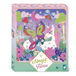 Janod Kit creativo - Fosfo adesivi e sabbia Magic Fairies