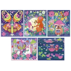 Janod Kit creativo - Fosfo adesivi e sabbia Magic Fairies