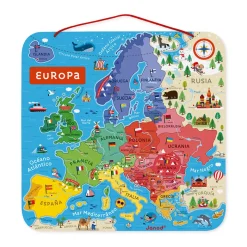 Janod Mappa Magnetica Dell'europa Versione Spagnola