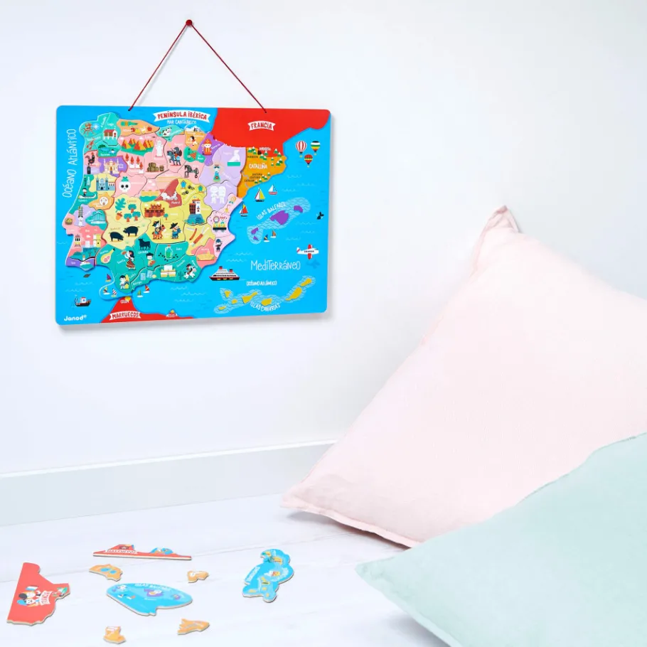 Janod Mappa Penisola Iberica Magnetica 50 pezzi (legno)