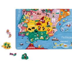 Janod Mappa Penisola Iberica Magnetica 50 pezzi (legno)