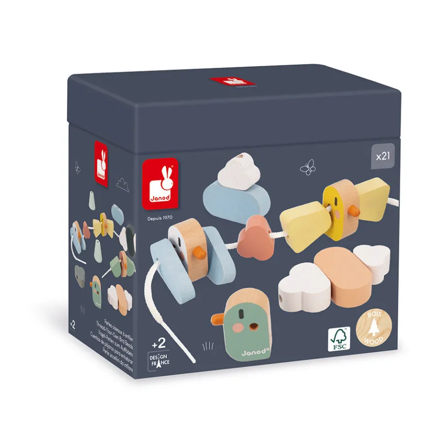 Janod Perline da infilare con uccellini Sweet Cocoon
