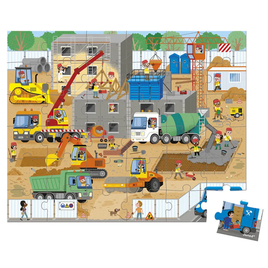 Janod Puzzle Cantiere - 36 pezzi