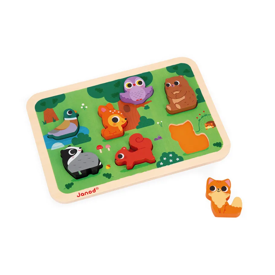 Janod Puzzle Chunky della foresta 7 pezzi