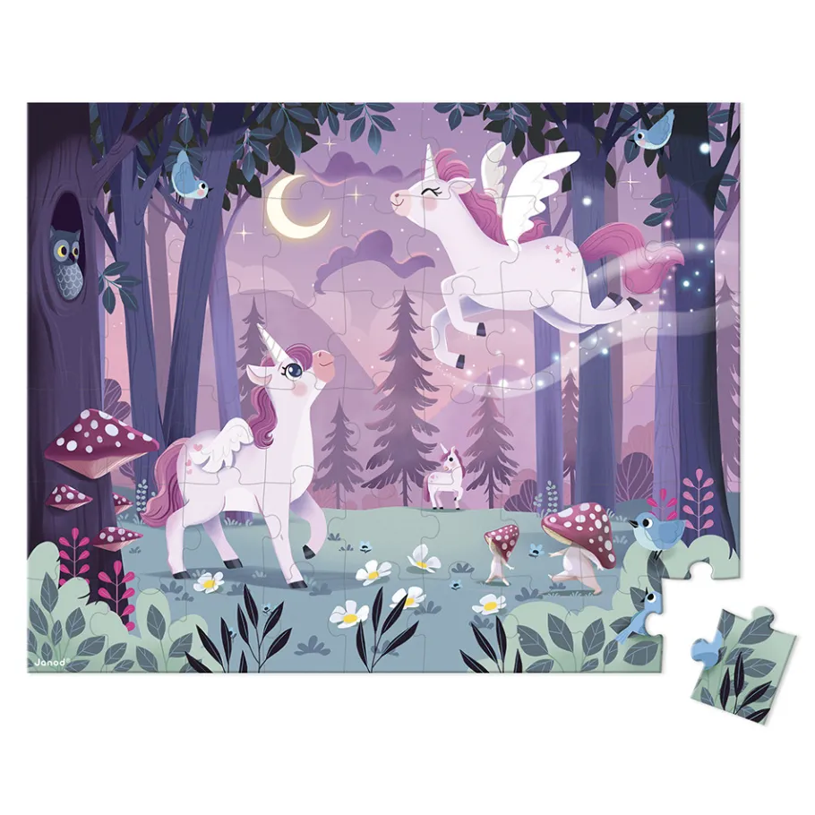 Janod Puzzle di 54 pezzi di unicorno