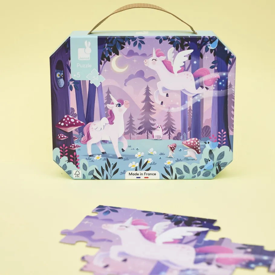 Janod Puzzle di 54 pezzi di unicorno