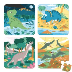 Janod Puzzle di dinosauri evolutivi - 4 puzzle