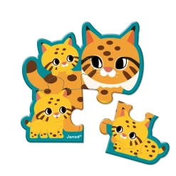Janod Puzzle evolutivi Animali 2-3-4-5-6 pezzi - In collaborazione con il WWF®
