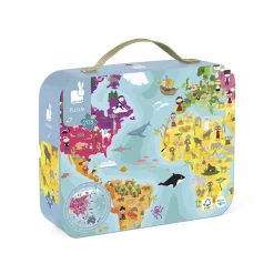 Janod PUZZLE FRONTE/RETRO PIANETA BLU 208 PZ