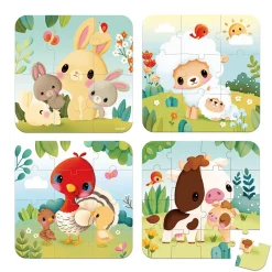 Janod Puzzle in evoluzione degli animali della fattoria