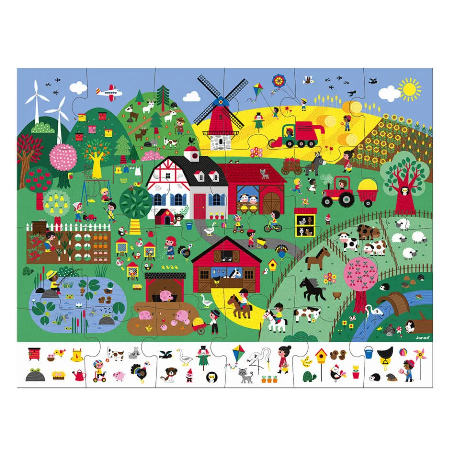 Janod Puzzle Osservazione La Fattoria - 24 PZ