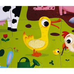 Janod Puzzle Tattile Gli Animali della Fattoria 20 pezzi
