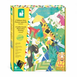 Janod Quadretti Dorati Pittura Ad Acquerello Animali