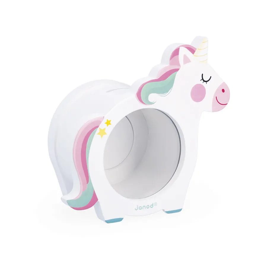 Janod Salvadanaio Unicorno in legno