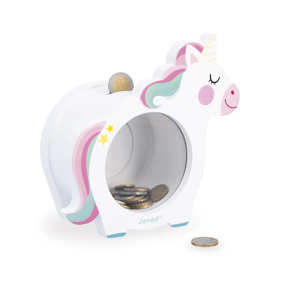 Janod Salvadanaio Unicorno in legno