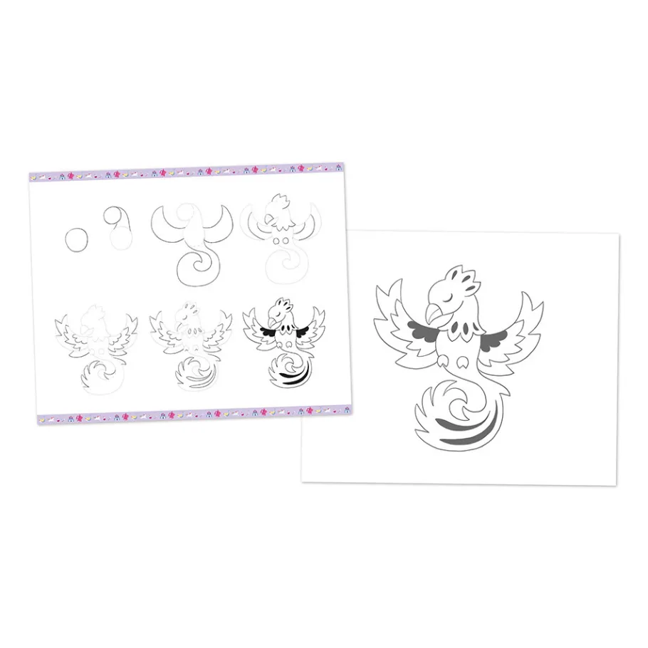 Janod Scatola da disegno creativa 20 modelli fantasy