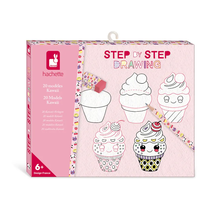 Janod Scatola da disegno creativa 20 modelli Kawaii