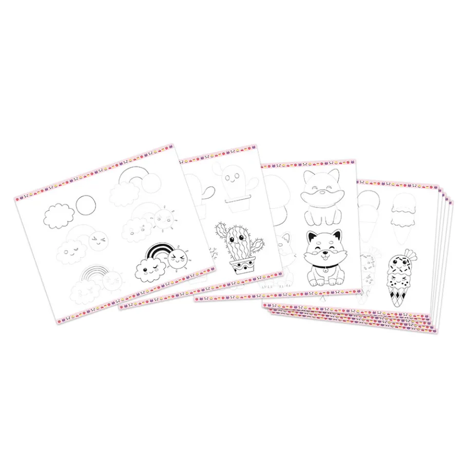 Janod Scatola da disegno creativa 20 modelli Kawaii