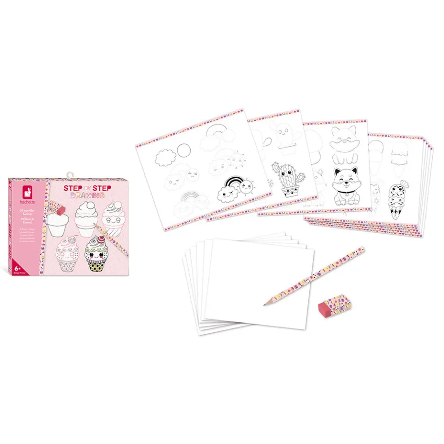Janod Scatola da disegno creativa 20 modelli Kawaii