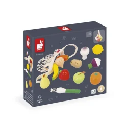 Janod Set di 12 frutta e verdura Filet Nonna Sole