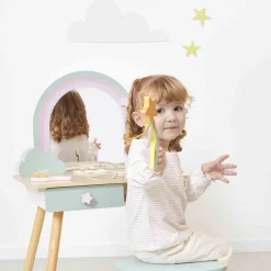 Janod Tavola da toeletta e accessori in legno con unicorno
