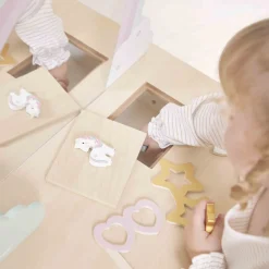 Janod Tavola da toeletta e accessori in legno con unicorno